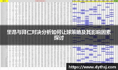 里昂与拜仁对决分析如何让球策略及其影响因素探讨